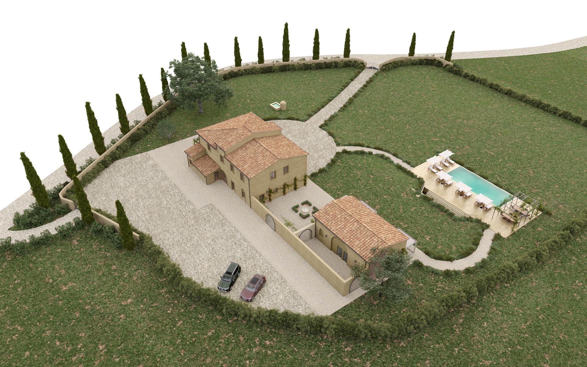 Studio Luppichini Ristrutturazione di antica casa colonica per la realizzazione di un relais di charme con parco e piscina annessi
